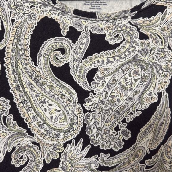 Croft & borrow the classic tee cotton paisley top size 3X - Picture 2 of 4